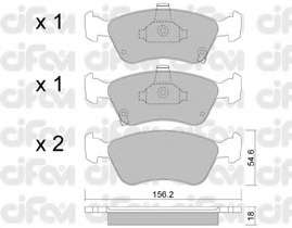 Комплект тормозных колодок, дисковый тормоз