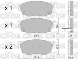 Комплект тормозных колодок, дисковый тормоз