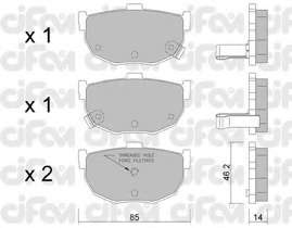 Комплект тормозных колодок, дисковый тормоз
