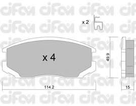 Комплект тормозных колодок, дисковый тормоз