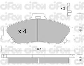 Комплект тормозных колодок, дисковый тормоз