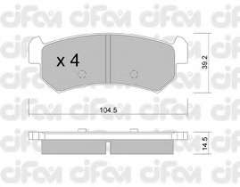 Комплект тормозных колодок, дисковый тормоз