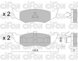 Комплект тормозных колодок, дисковый тормоз