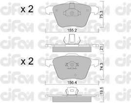 Комплект тормозных колодок, дисковый тормоз