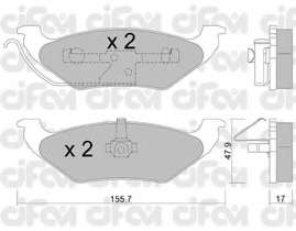 Комплект тормозных колодок, дисковый тормоз