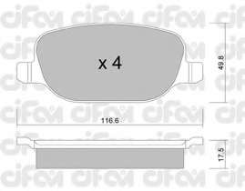 Комплект тормозных колодок, дисковый тормоз