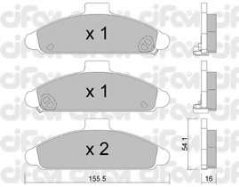 Комплект тормозных колодок, дисковый тормоз