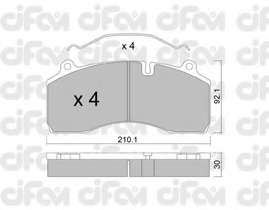 Комплект тормозных колодок, дисковый тормоз