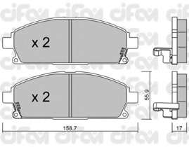 Комплект тормозных колодок, дисковый тормоз