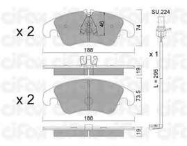 Комплект тормозных колодок, дисковый тормоз