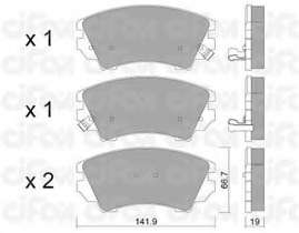 Комплект тормозных колодок, дисковый тормоз