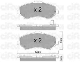 Комплект тормозных колодок, дисковый тормоз