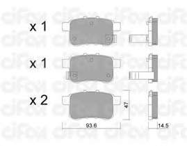 Комплект тормозных колодок, дисковый тормоз