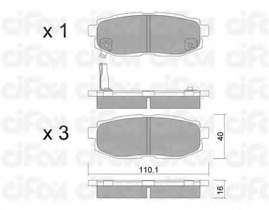Комплект тормозных колодок, дисковый тормоз