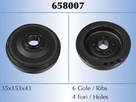 Ременный шкив, коленчатый вал