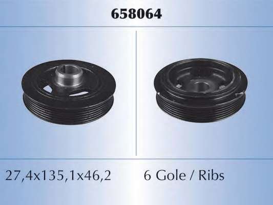 Ременный шкив, коленчатый вал