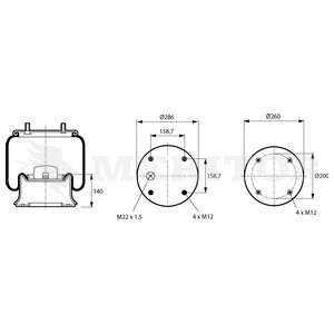 Кожух пневматической рессоры