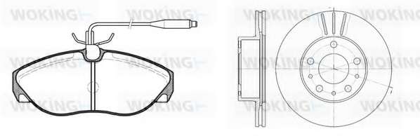 Комплект тормозов, дисковый тормозной механизм