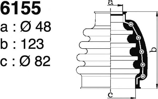 Комплект пылника, приводной вал