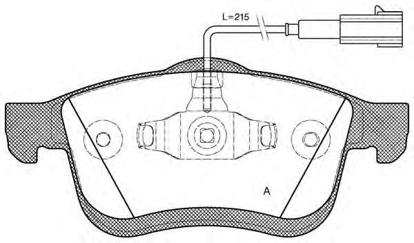 Комплект тормозных колодок, дисковый тормоз