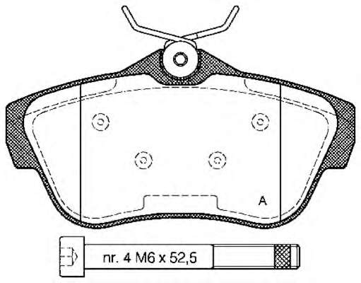 Комплект тормозных колодок, дисковый тормоз