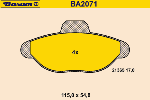 Комплект тормозных колодок, дисковый тормоз