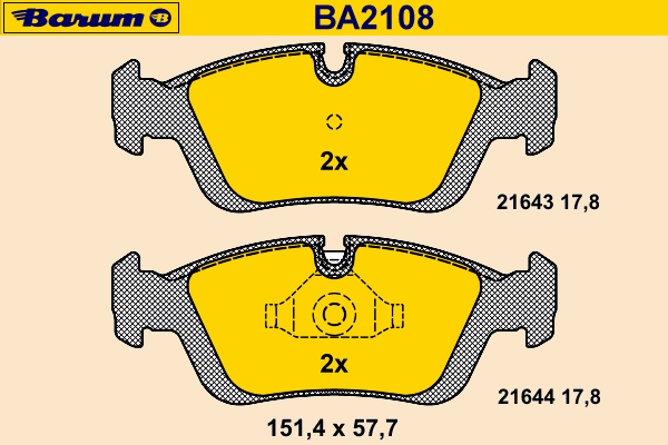 Комплект тормозных колодок, дисковый тормоз