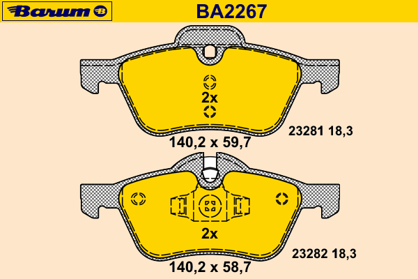 Комплект тормозных колодок, дисковый тормоз