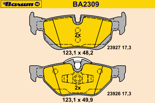 Комплект тормозных колодок, дисковый тормоз