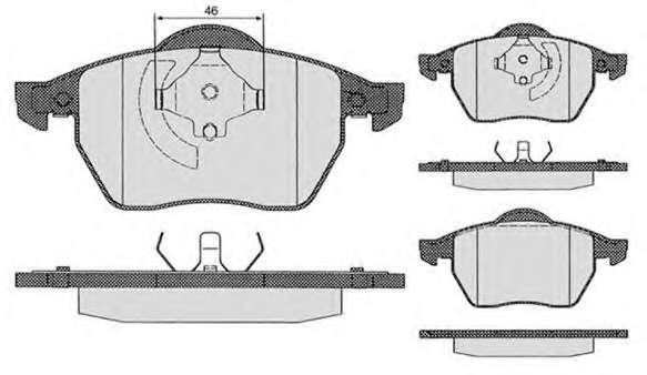 Комплект тормозных колодок, дисковый тормоз