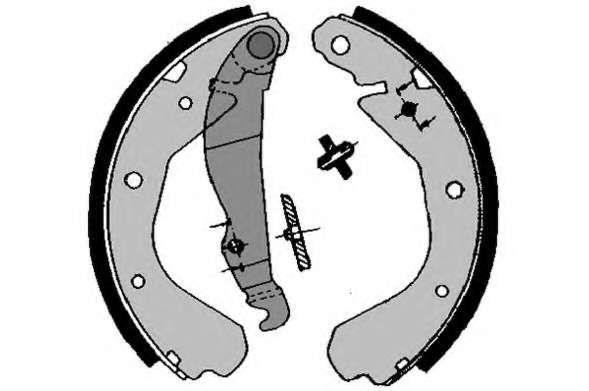 Комплект тормозных колодок, стояночная тормозная система