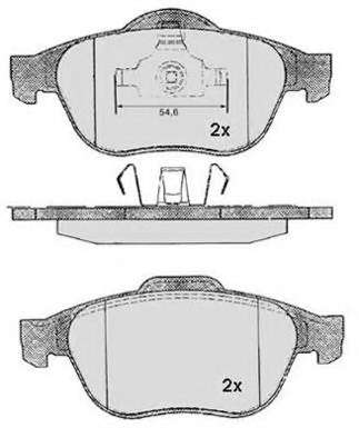 Комплект тормозных колодок, дисковый тормоз