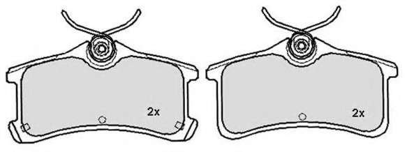 Комплект тормозных колодок, дисковый тормоз