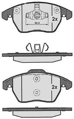 Комплект тормозных колодок, дисковый тормоз