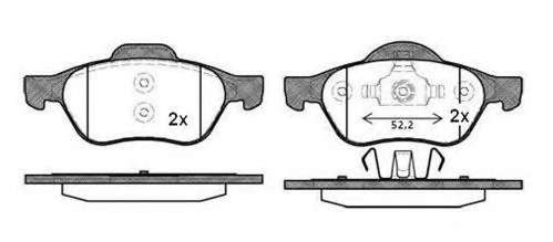 Комплект тормозных колодок, дисковый тормоз