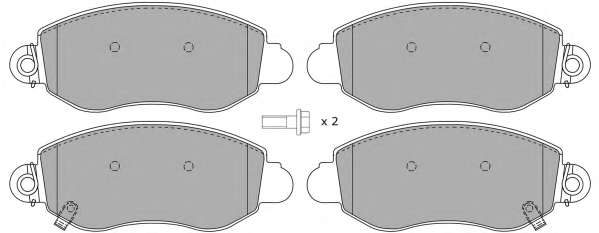 Комплект тормозных колодок, дисковый тормоз