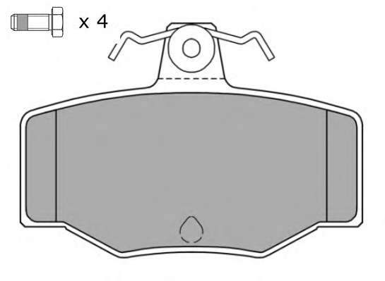 Комплект тормозных колодок, дисковый тормоз
