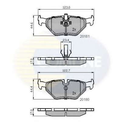 Комплект тормозных колодок, дисковый тормоз