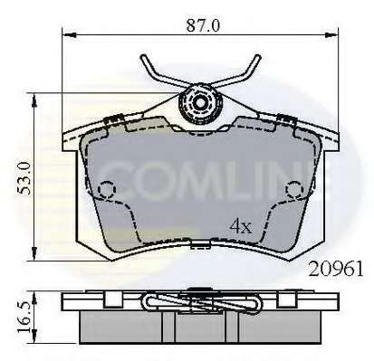 Комплект тормозных колодок, дисковый тормоз