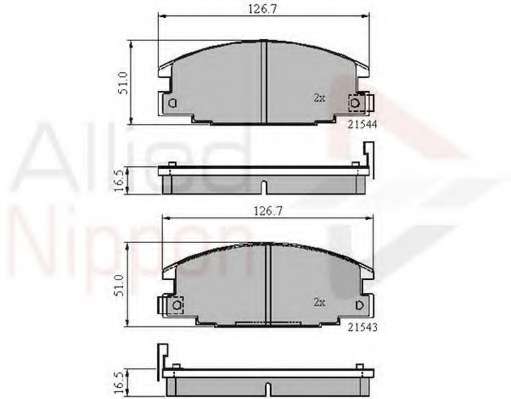 Комплект тормозных колодок, дисковый тормоз