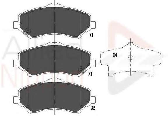 Комплект тормозных колодок, дисковый тормоз