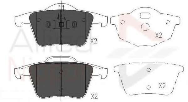Комплект тормозных колодок, дисковый тормоз