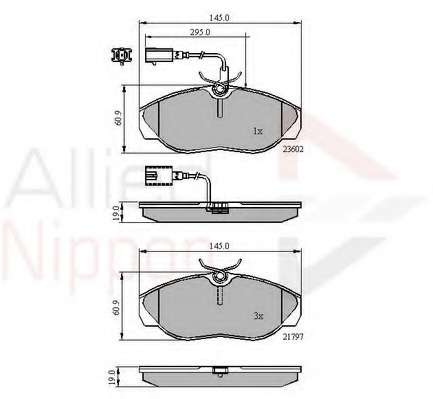 Комплект тормозных колодок, дисковый тормоз