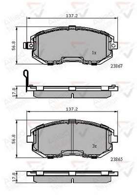 Комплект тормозных колодок, дисковый тормоз