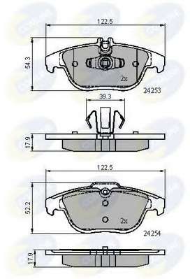 Комплект тормозных колодок, дисковый тормоз
