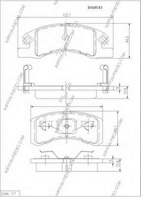 Комплект тормозных колодок, дисковый тормоз
