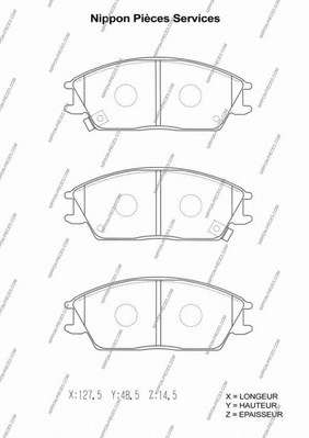 Комплект тормозных колодок, дисковый тормоз
