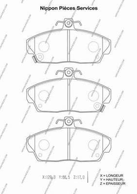 Комплект тормозных колодок, дисковый тормоз