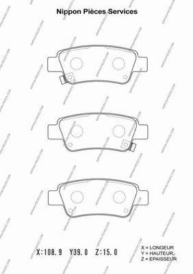 Комплект тормозных колодок, дисковый тормоз