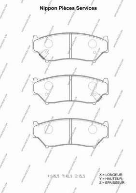 Комплект тормозных колодок, дисковый тормоз
